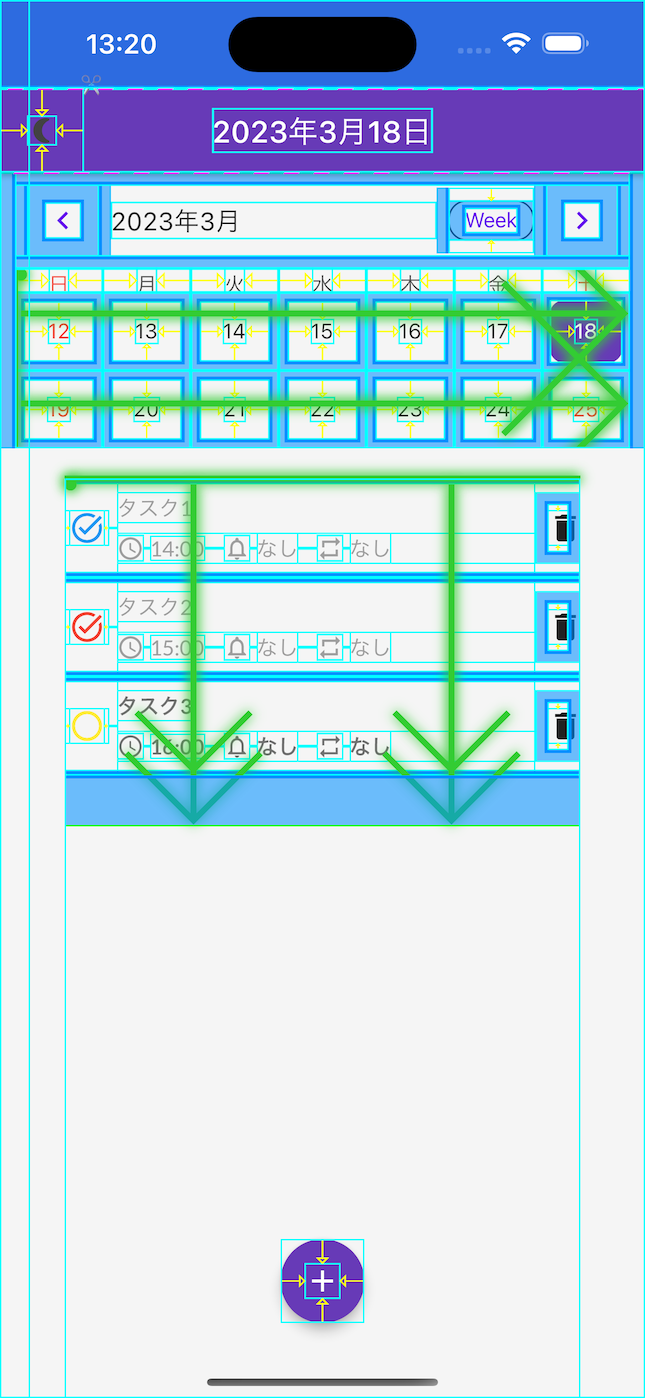 debugPaintSizeEnabled = true